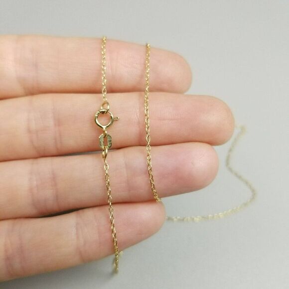Vintage Sterling Silver Gold Wash Thin Chain Necklace, 18 Inches Long, 925 Italy - Picture 8 of 8